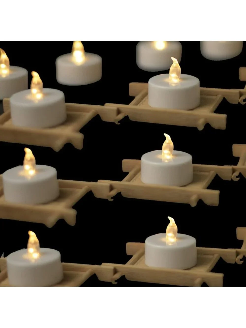 Realistic Flameless LED Tea Light Candles - 200pcs Battery Operated Warm White